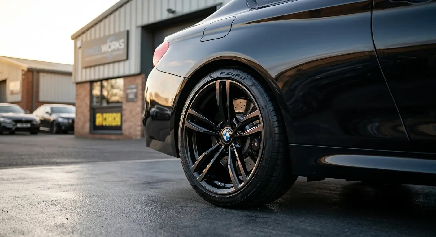 Freshly resprayed alloy wheels in Telford with premium finish