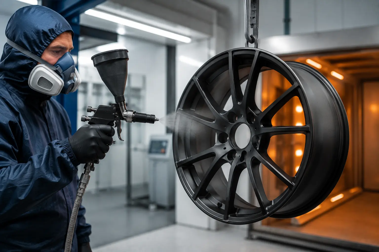 Alloy wheel powder coating Telford